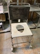 Portable/Wheeled Shower Commode Chair As Pictured