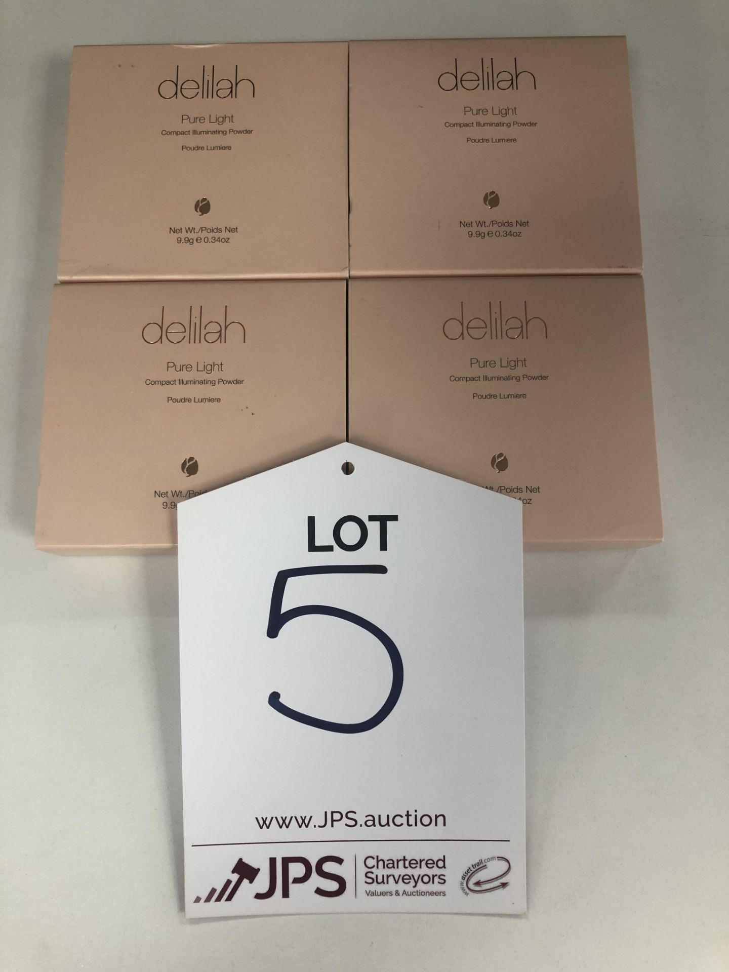 4 x Delilah Pure Light Compact Illuminating Powder 9.9g - Lustre 2302 - RRP£144