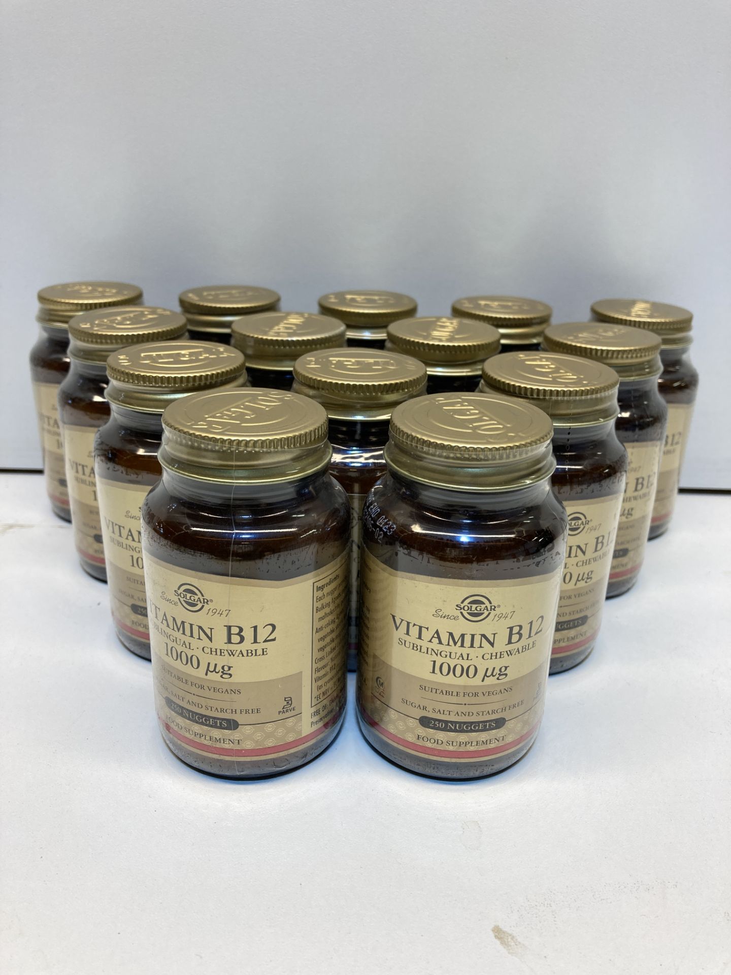 14 x Bottles of Vitamin B12 1000 µg Chewable Nuggets | Total RRP £280