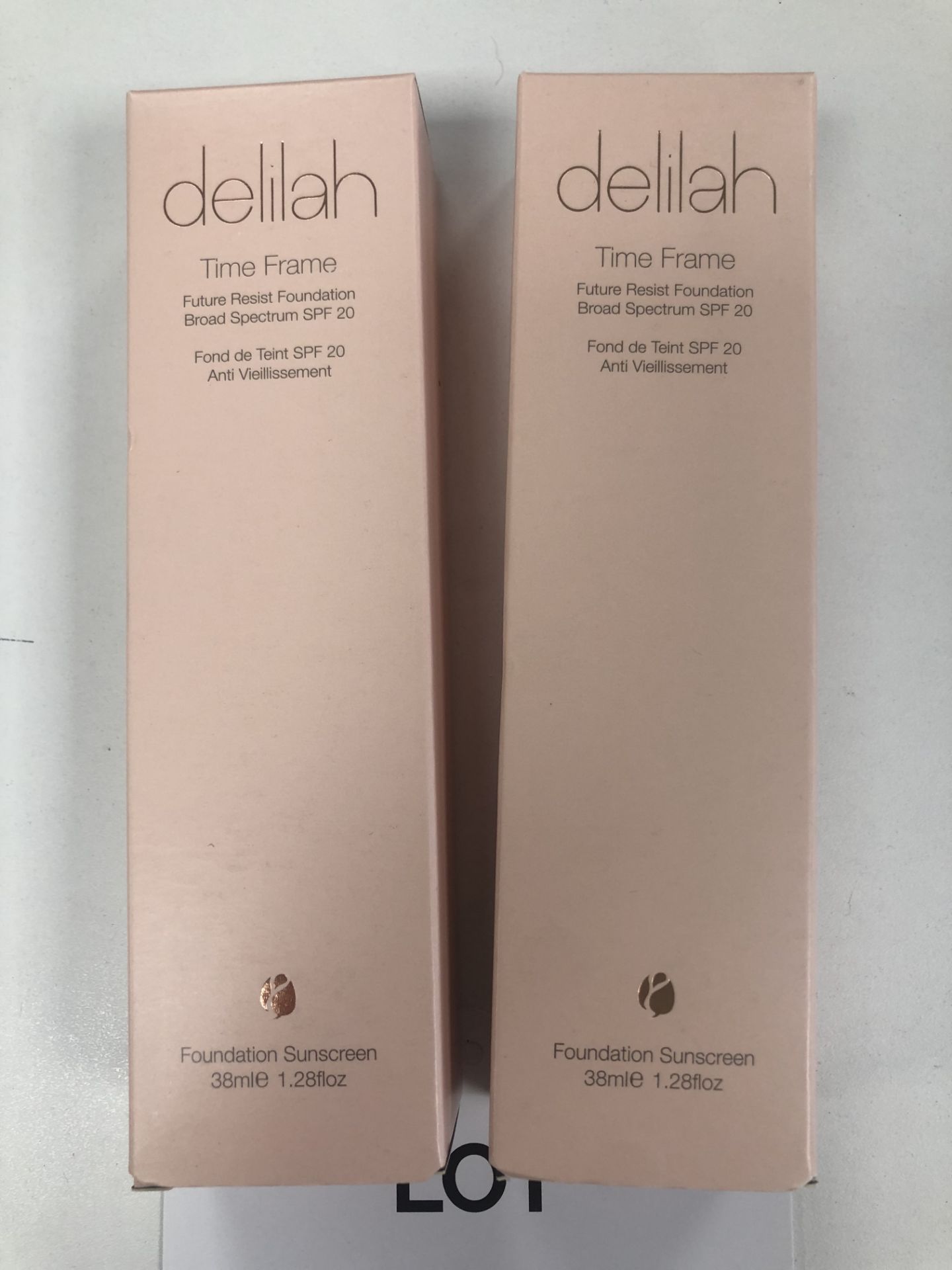 2 x Delilah Time Frame Future Resist Foundation Broad Spectrum SPF20 - Nutmeg - RRP£68