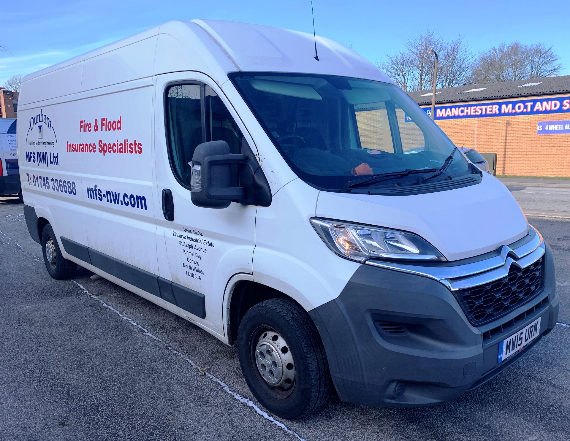 White Citroen Relay 35 L3H2 Enterprise Panel Van | MW15 URM | 115,611 miles - Image 2 of 9