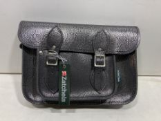 Zatchels Black Leather Satchel Bag