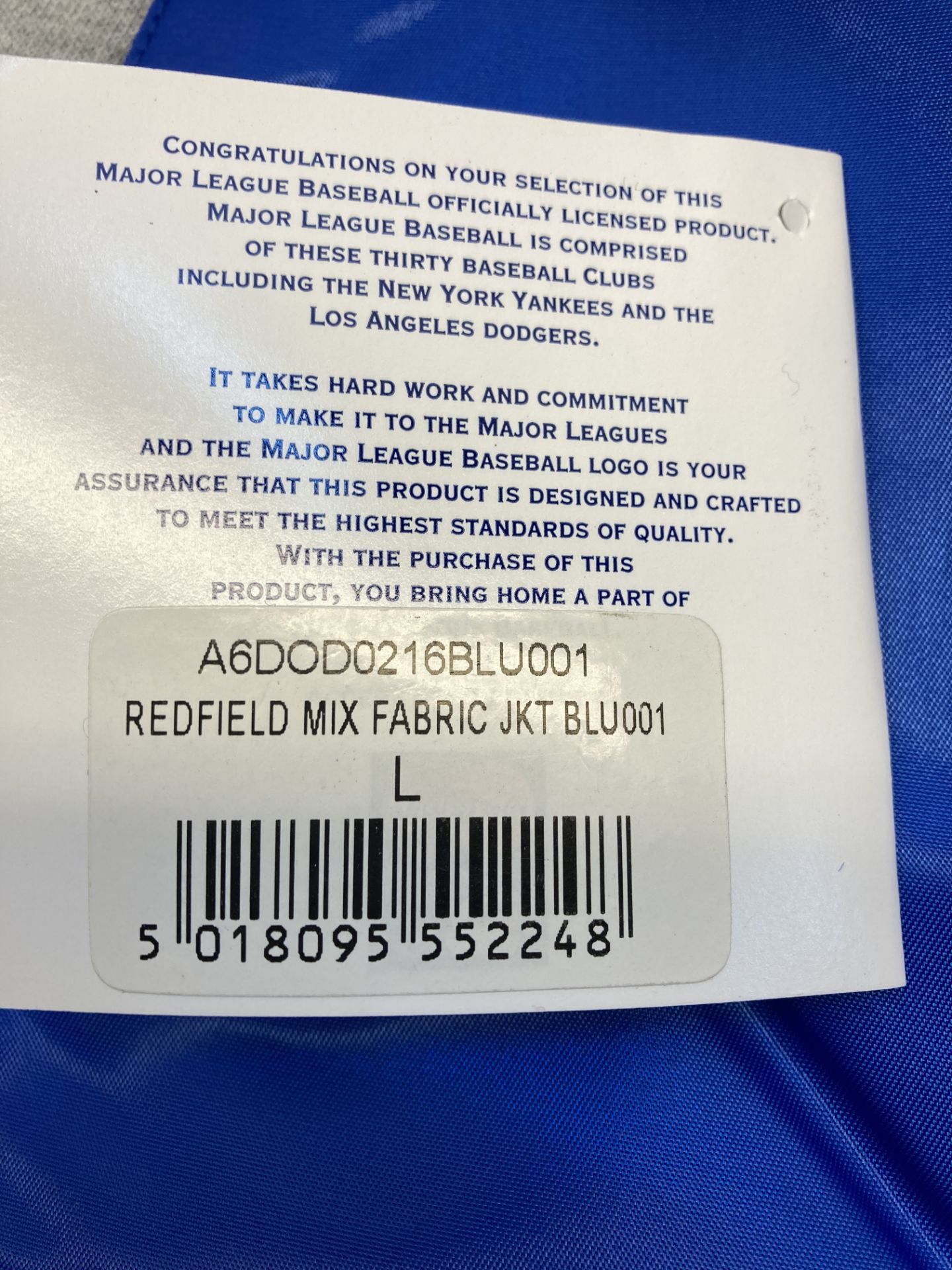 Majestic LA Dodgers Letterman Jacket | Blue | Size: L - Image 5 of 5