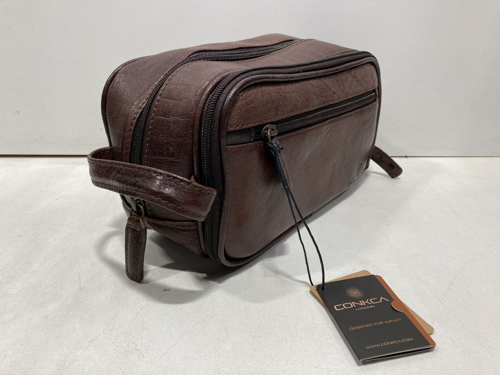 Conka London Thirlmere Classic Washbag | Conker Brown | RRP £48.00 - Image 2 of 5