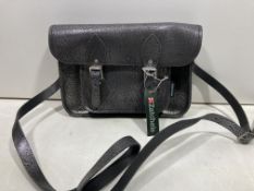 Zatchels Black Leather Satchel Bag