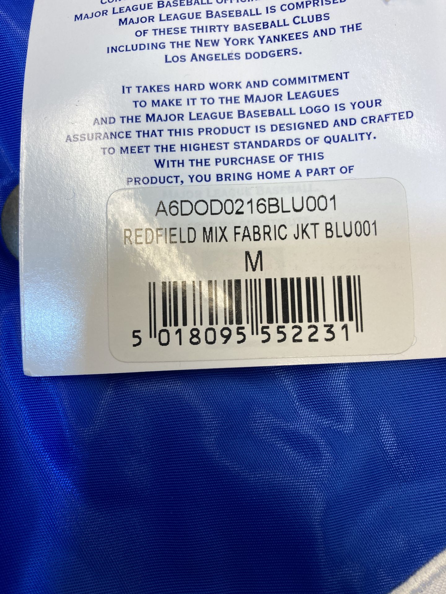 Majestic LA Dodgers Letterman Jacket | Blue | Size: M - Image 2 of 3