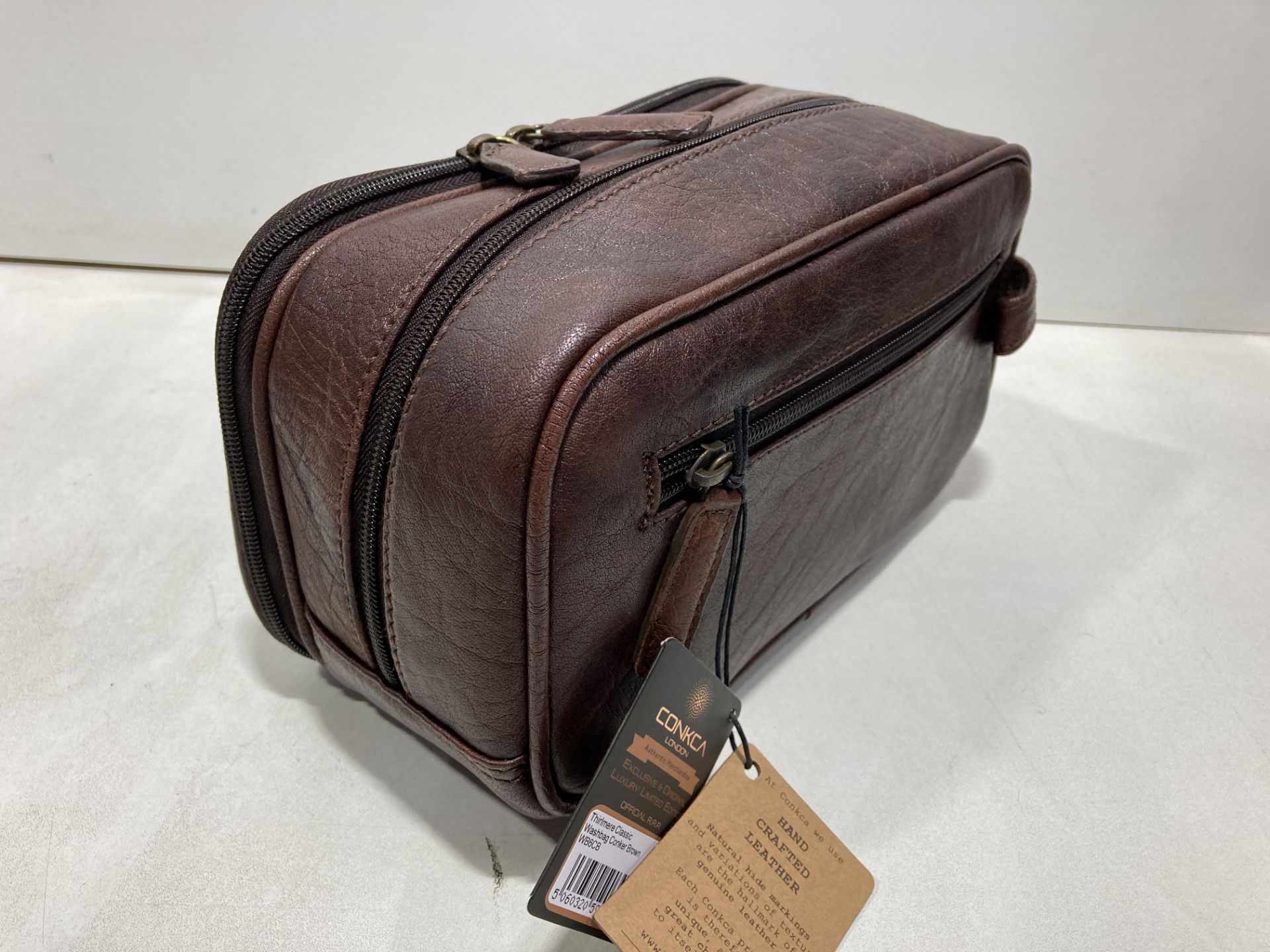 Conka London Thirlmere Classic Washbag | Conker Brown | RRP £48.00 - Image 3 of 5