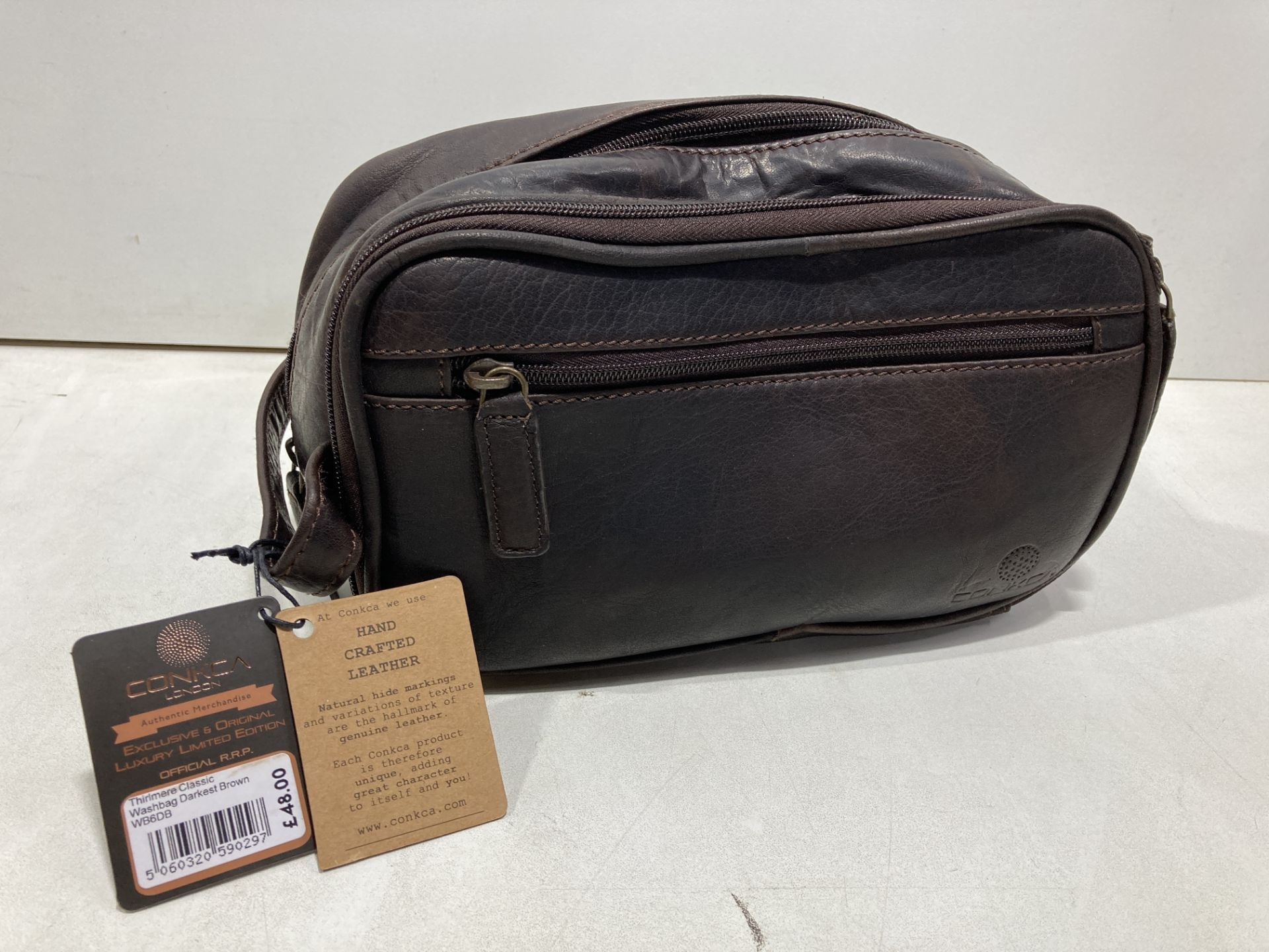 Conka London Thirlmere Classic Washbag | Darkest Brown | RRP £48.00