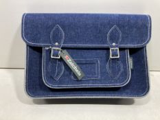 Zatchels Blue Denim Satchel Bag