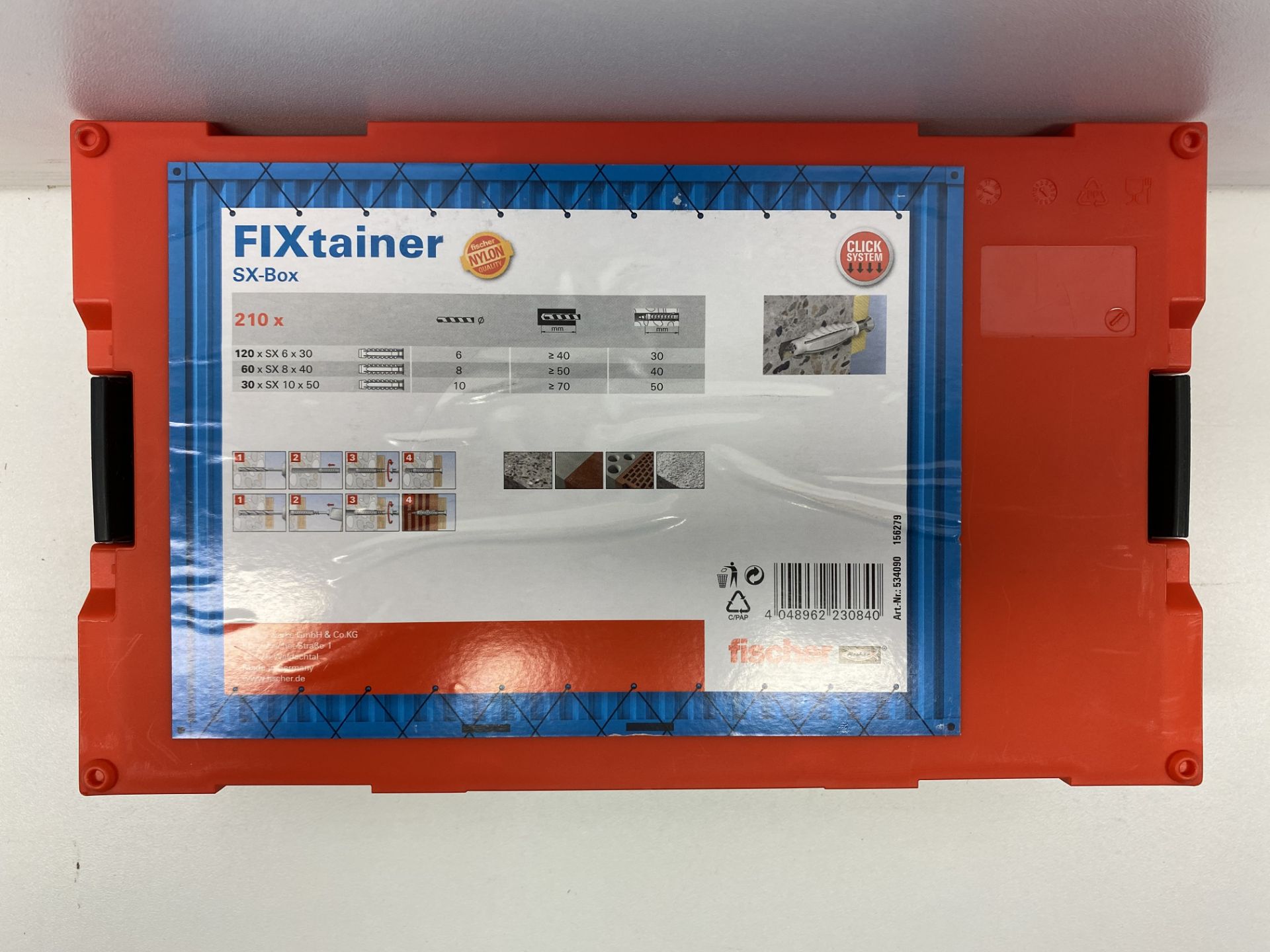 2 x Fischer FIXtainer Multi-Box C/W 210 Wall Plugs | 534090 | RRP £27.98 - Image 3 of 3