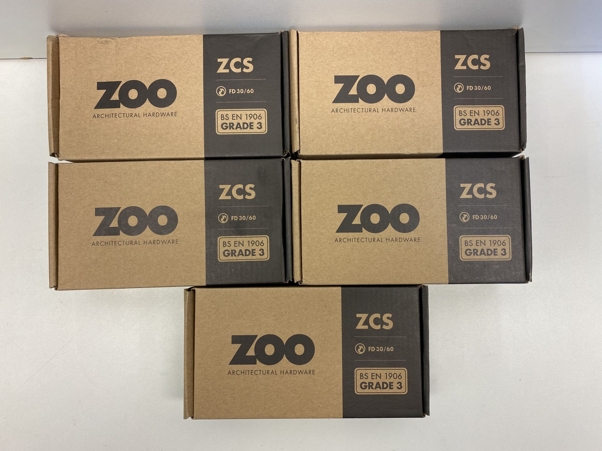 5 x Zoo Hardware Door Handle Set | ZCS010SS