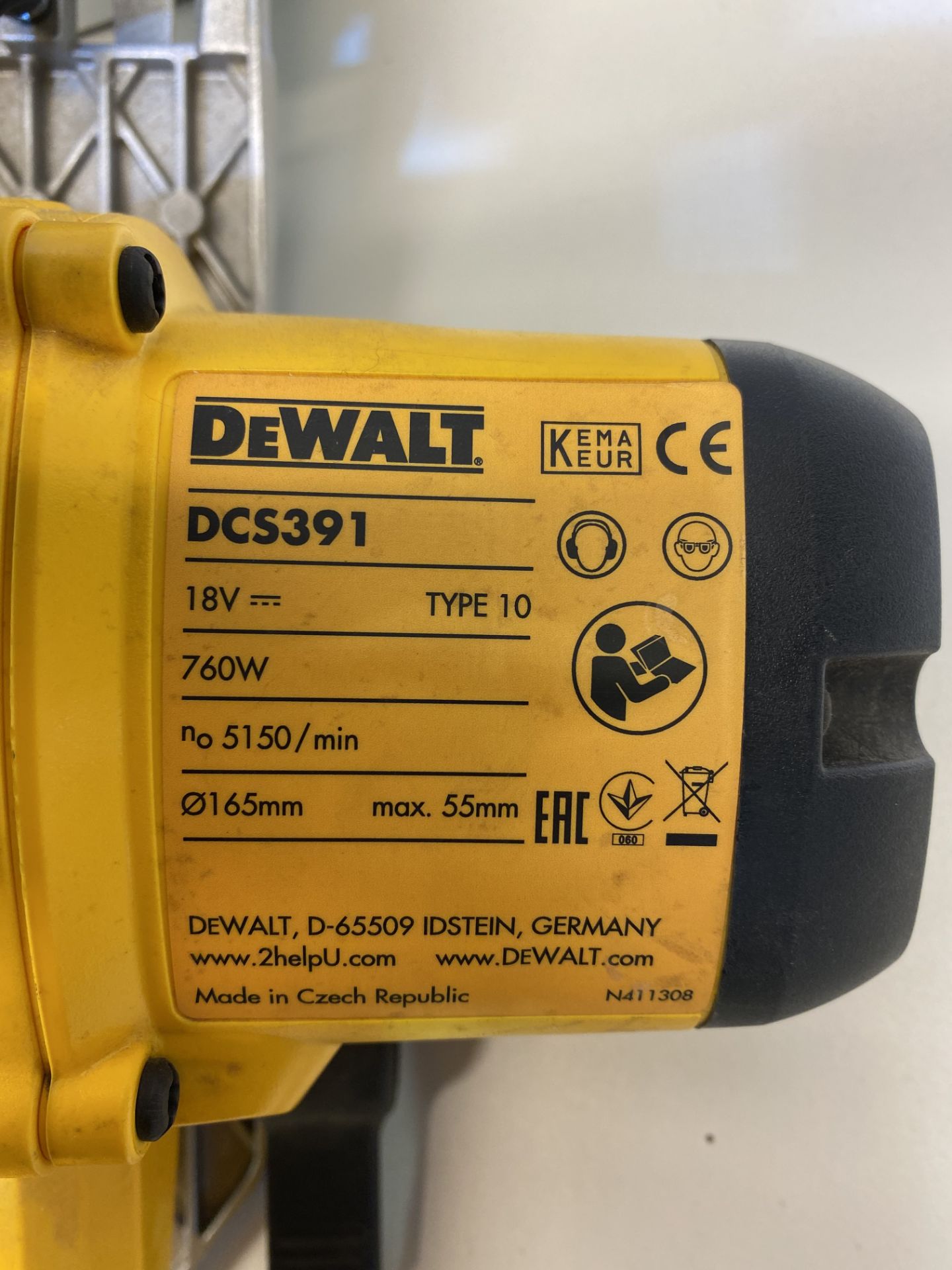 Dewalt Xr 18V Dcs391 Circular Saw & Dcs355 Multi Tool Bare Units + Deep Tstak - Image 7 of 11