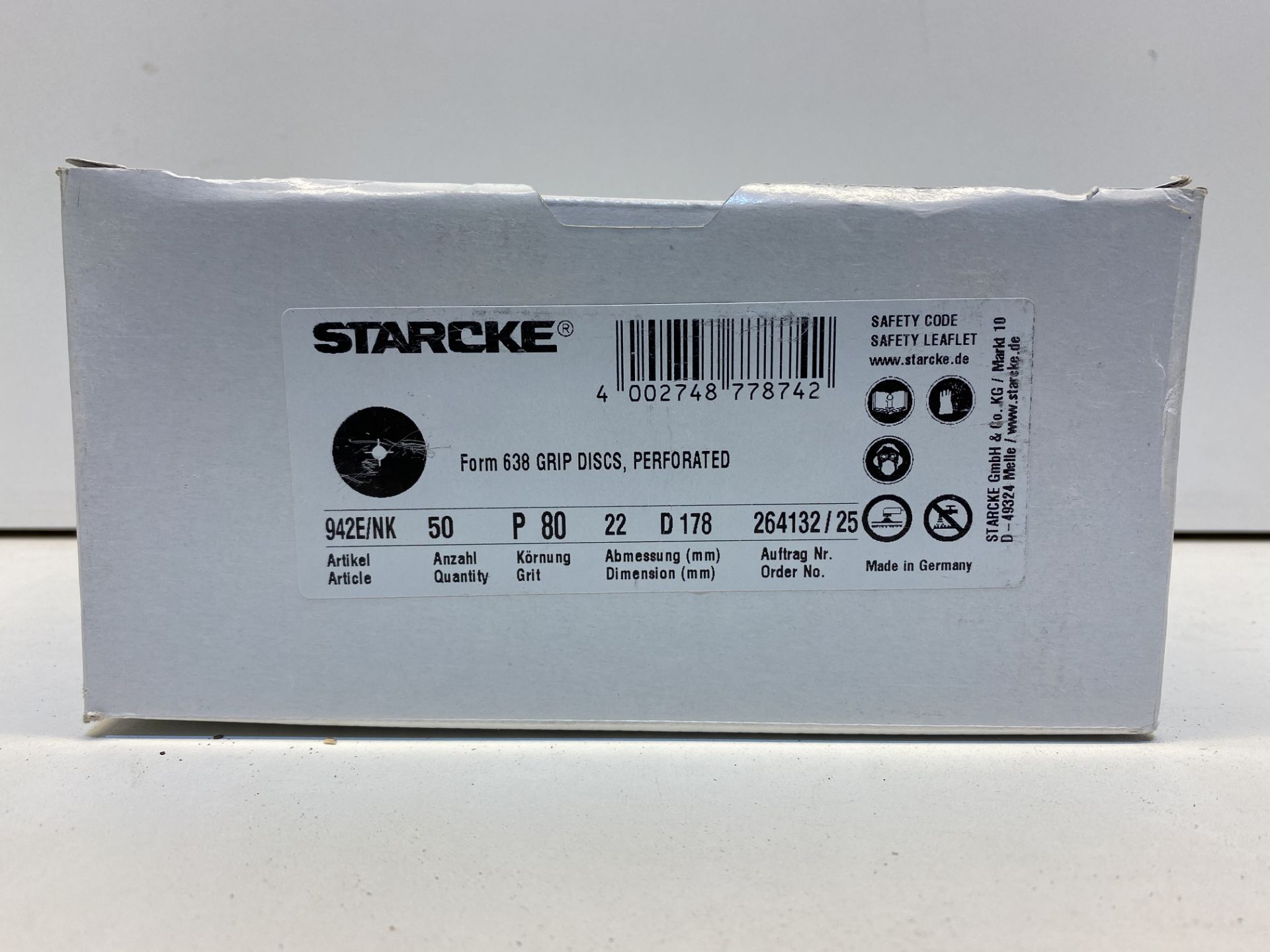 4 x Starcke (Ersta) Silicon Carbide Velcro Backed Sanding Discs | Grit P80 - Image 3 of 4