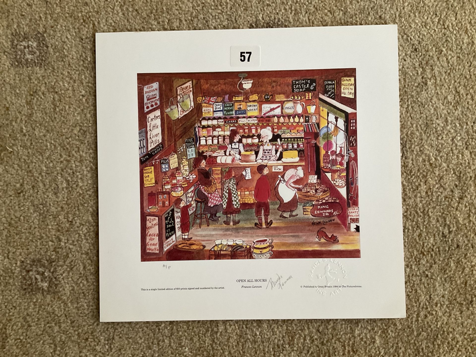 Francis Lennon Signed Artists Print | Open All Hours