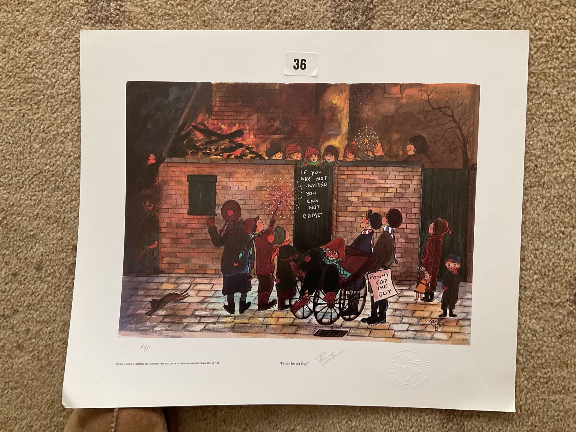 Francis Lennon Signed Artists Print | Penny For The Guy