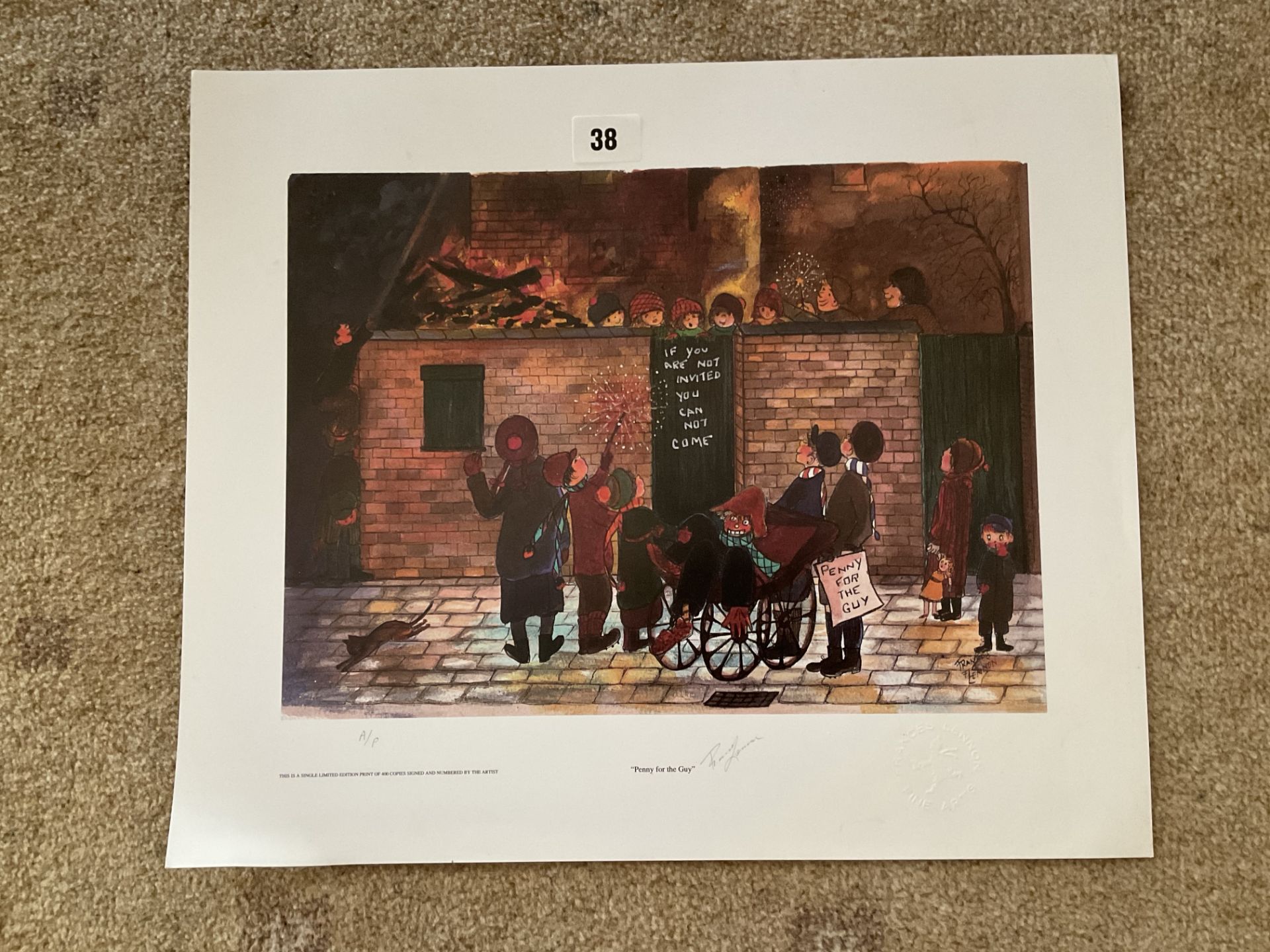 Francis Lennon Signed Artists Print | Penny For The Guy