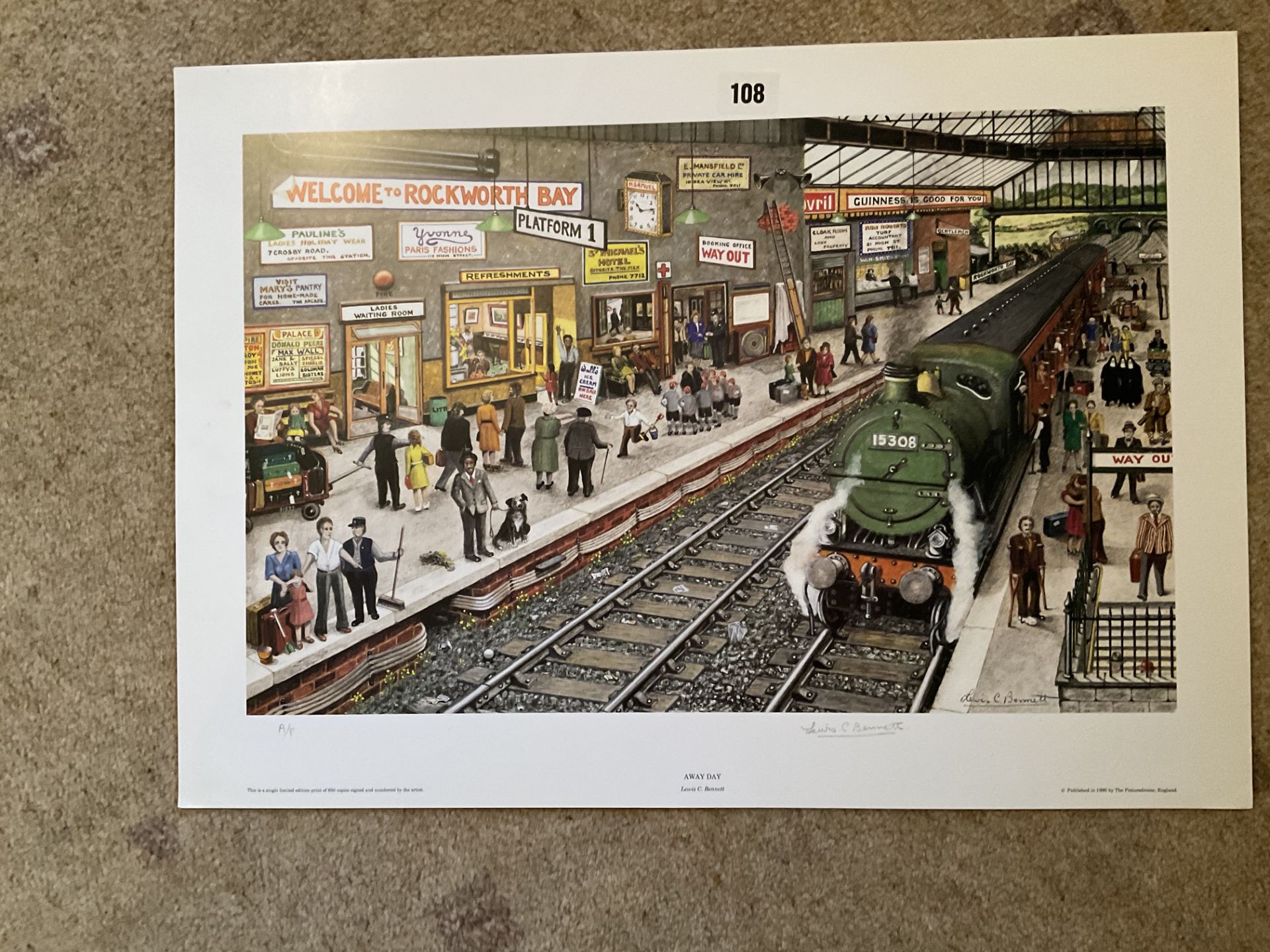 Lewis C Bennett Signed Artist Print | Away Day