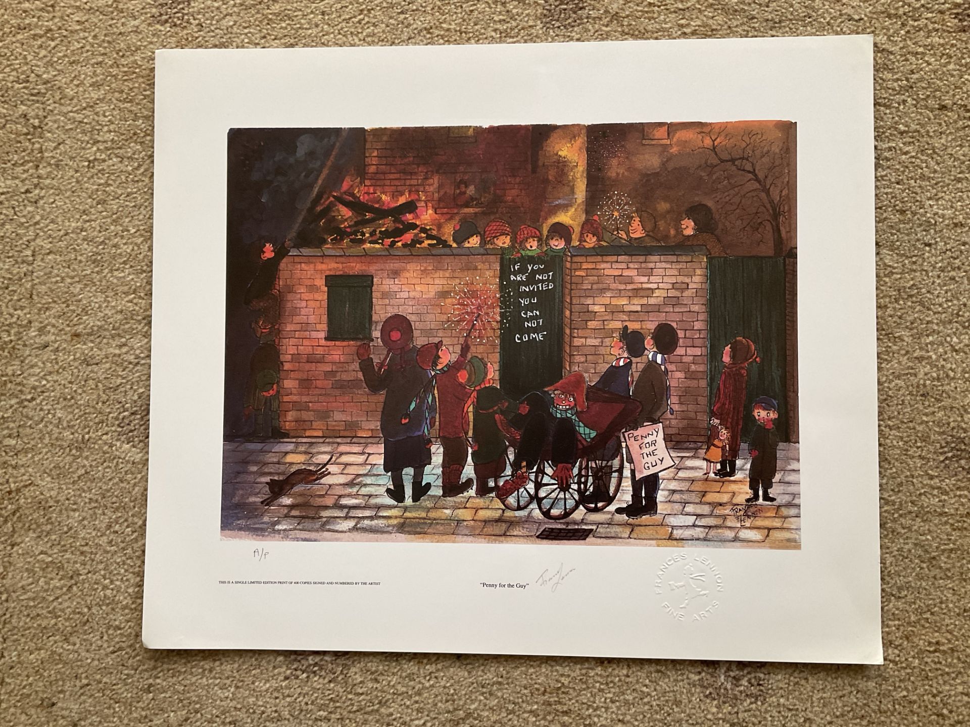 Francis Lennon Signed Artists Print | Penny For The Guy