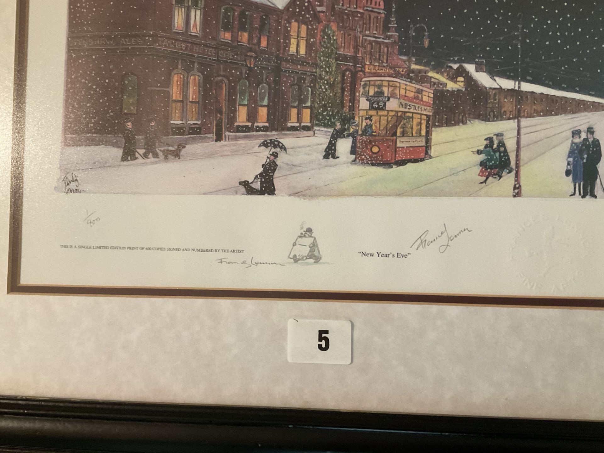 Francis Lennon Signed Artists Print New Years Eve | 1/400 - Image 2 of 3