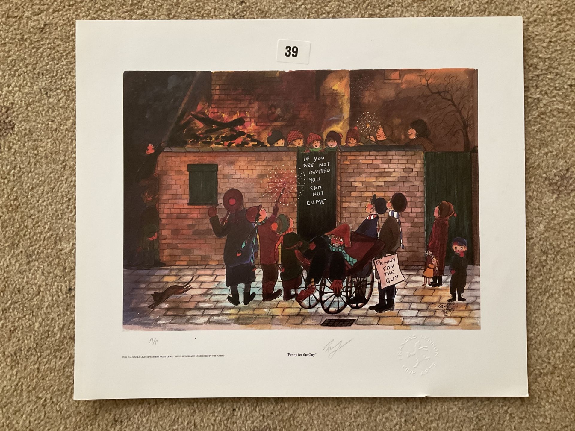 Francis Lennon Signed Artists Print | Penny For The Guy