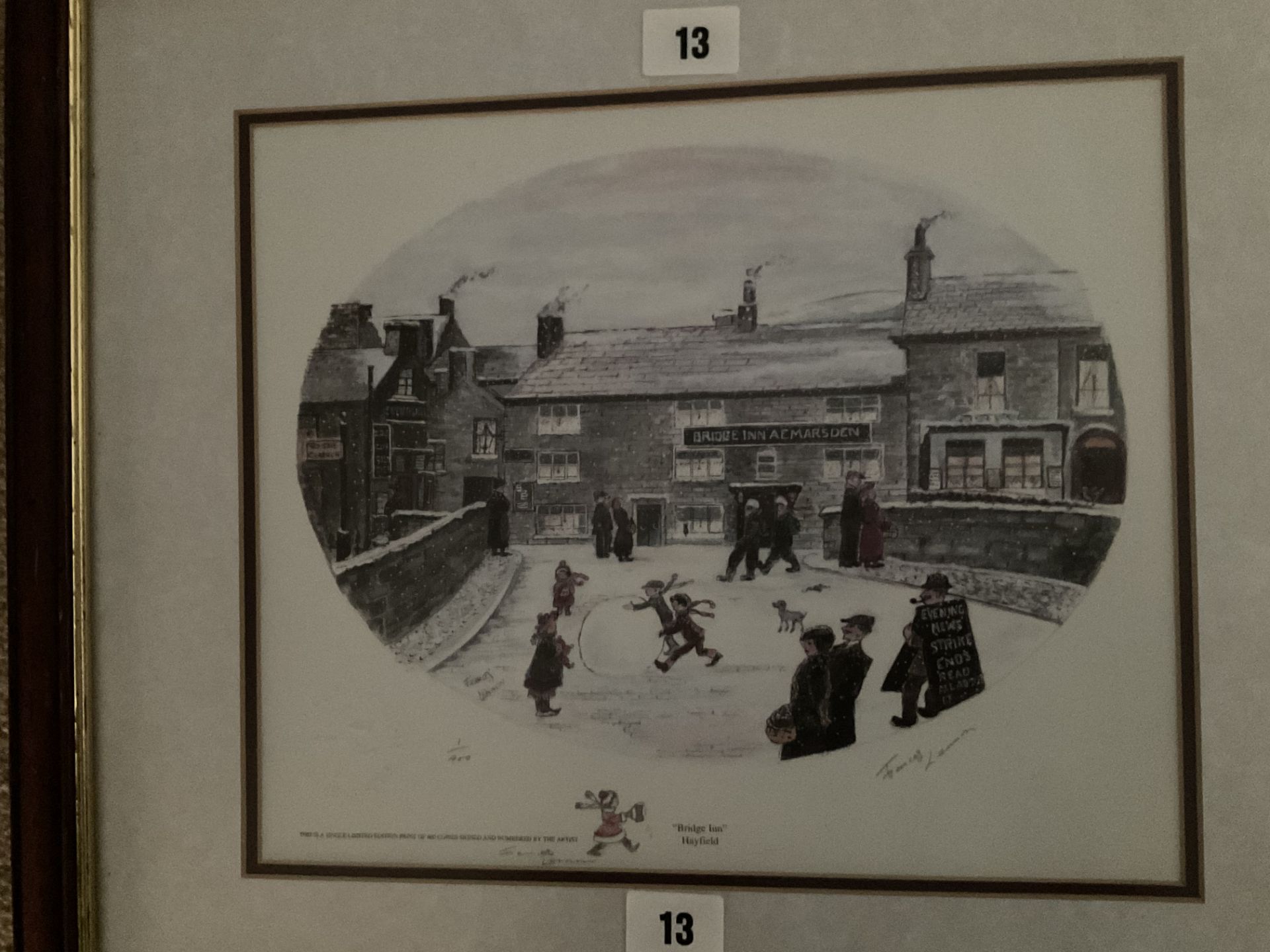 Francis Lennon Signed Artists Print The Bridge Inn Hayfield | 1/400 - Image 2 of 2