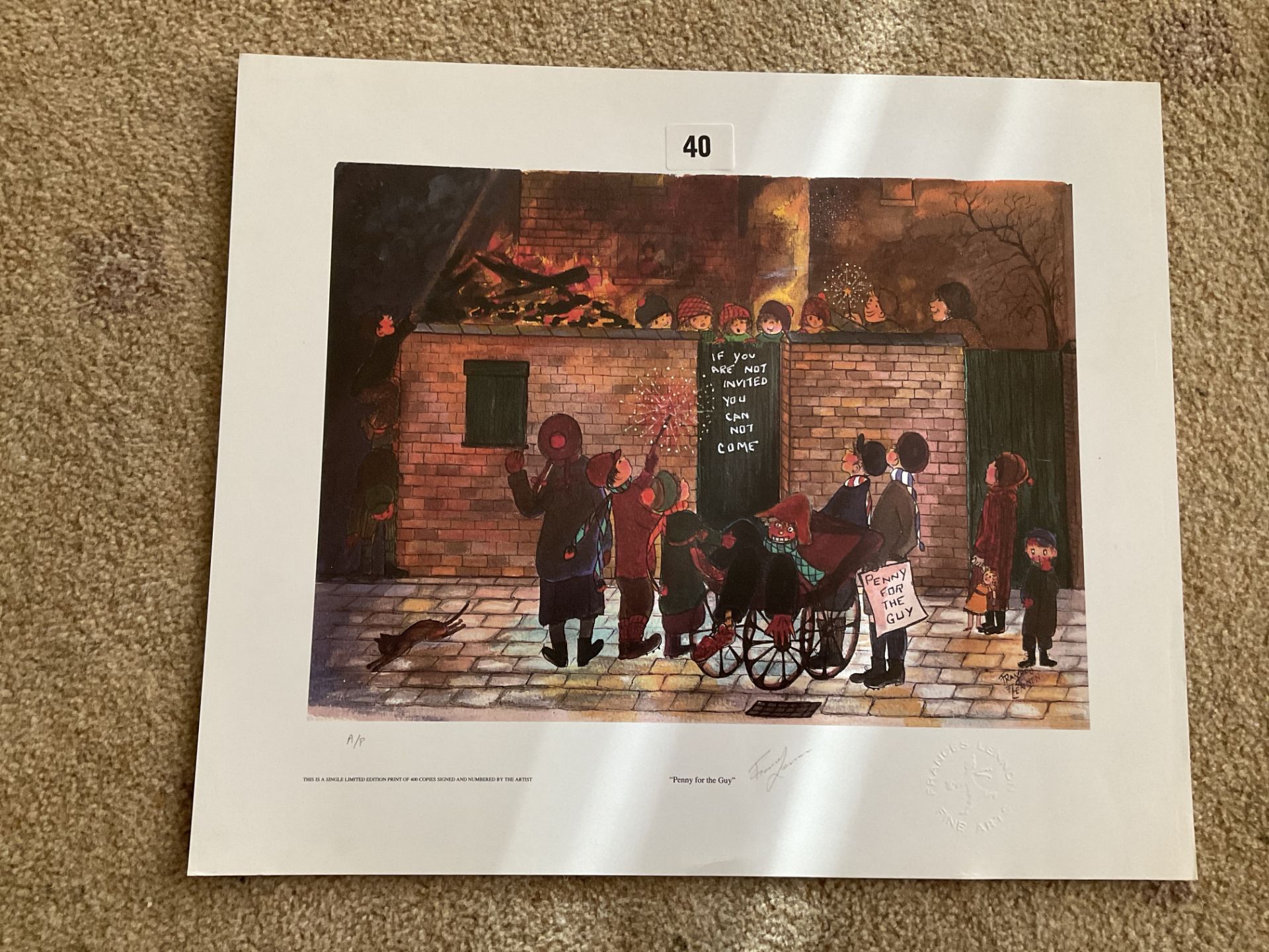 Francis Lennon Signed Artists Print | Penny For The Guy