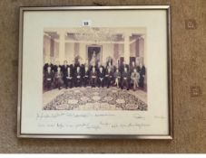 Framed Photograph of James Callaghan’s Cabinet with signatures below