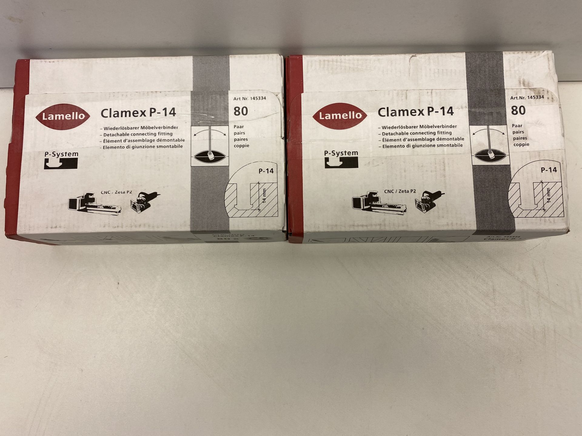 2 x Lamello Clamex P-14 Zeta Connector | Packs of 80 | Total RRP £204.96