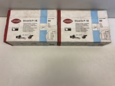 2 x Boxes Of Lamello Divario P-18 connectors (Boxes Of 80) Blue