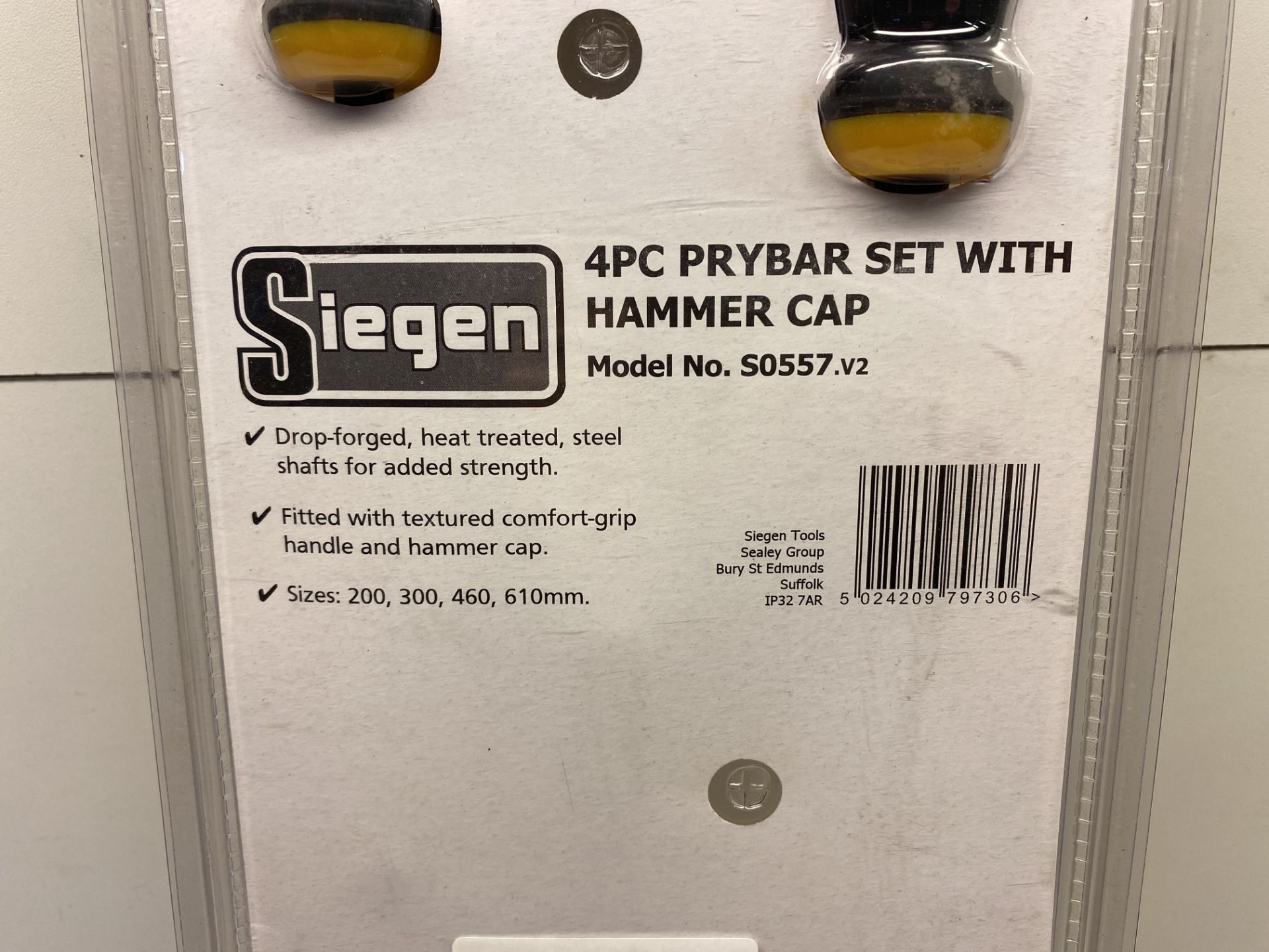 Siegen S0557 Prybar Set with Hammer Cap | 4pc | RRP £26.99 - Image 3 of 3