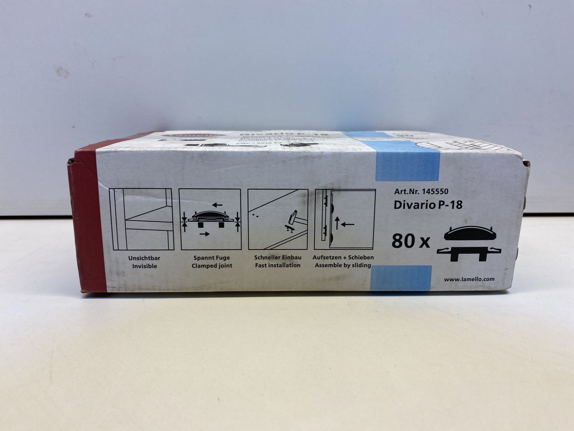 2 x Boxes Of Lamello Divario P-18 connectors (Boxes Of 80) Blue - Image 3 of 5