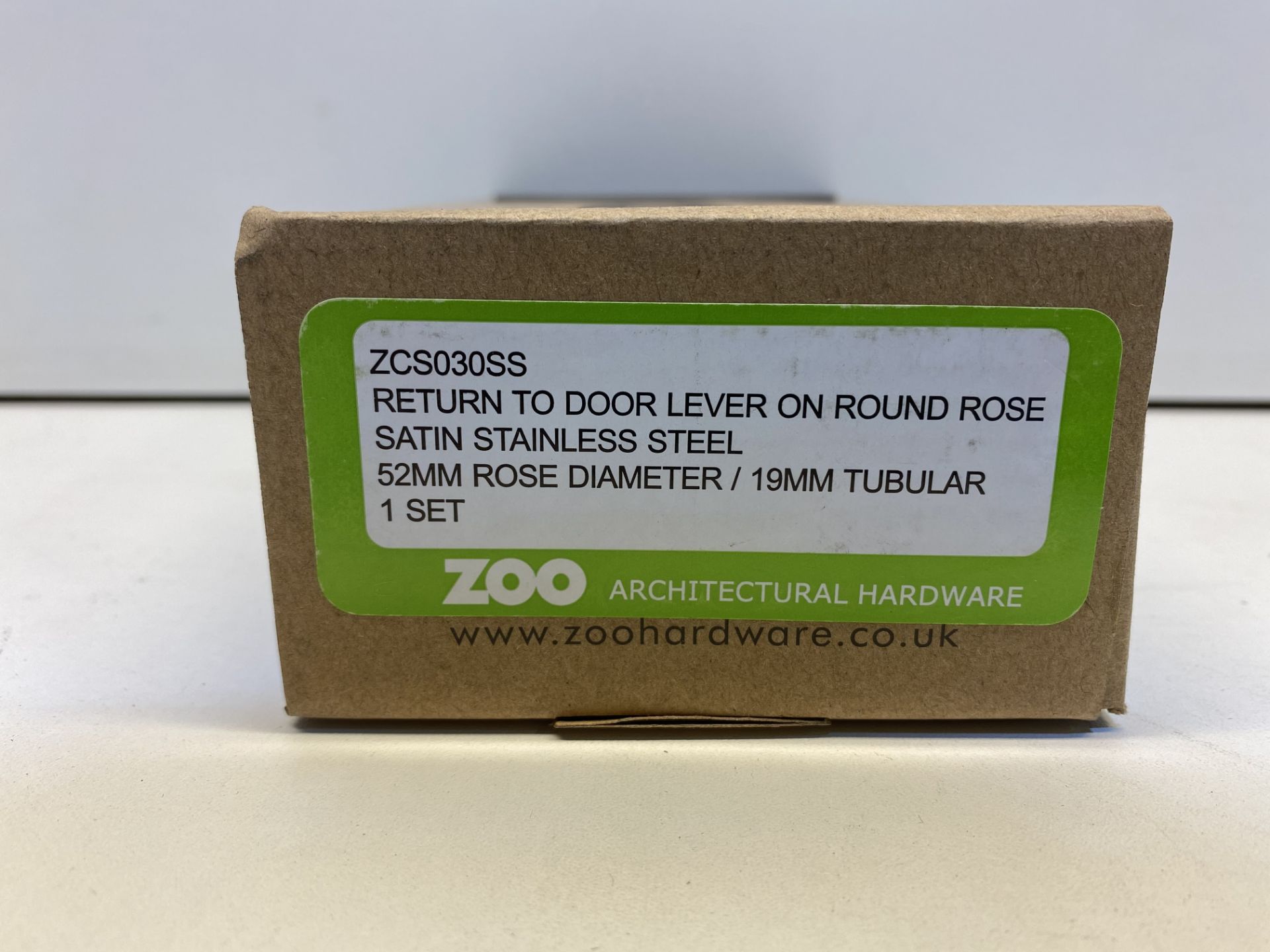 7 x Zoo Hardware Tubular Return to Door Lever | ZCS030SS | Total RRP £52.92 - Image 3 of 4