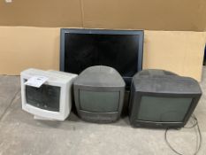 4 x Televisions/Monitors As Per Description