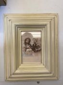 2 x Small Aged Cream Photo Frame