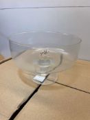 4 x Large Glass Bowl on Pedestal