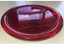 20 x Red Glass Candle Plates