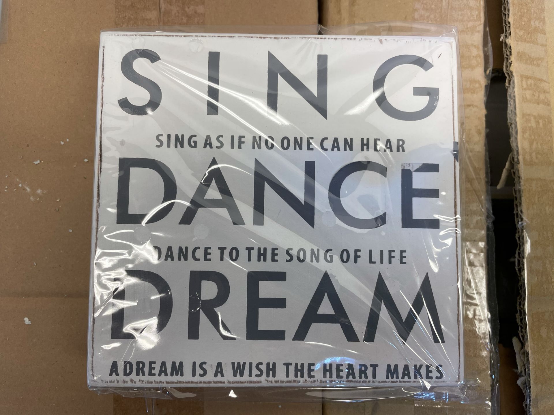 2 x Boxes Plaques with Slogan