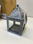 12 x Silver Lantern Tealight Holder