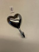 9 x Boxes Silver Heart Wall Hook | 4 pcs per box