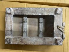 10 x Boxes Rustic Wooden Key Storage Box with Bird Design | 6 pcs per box