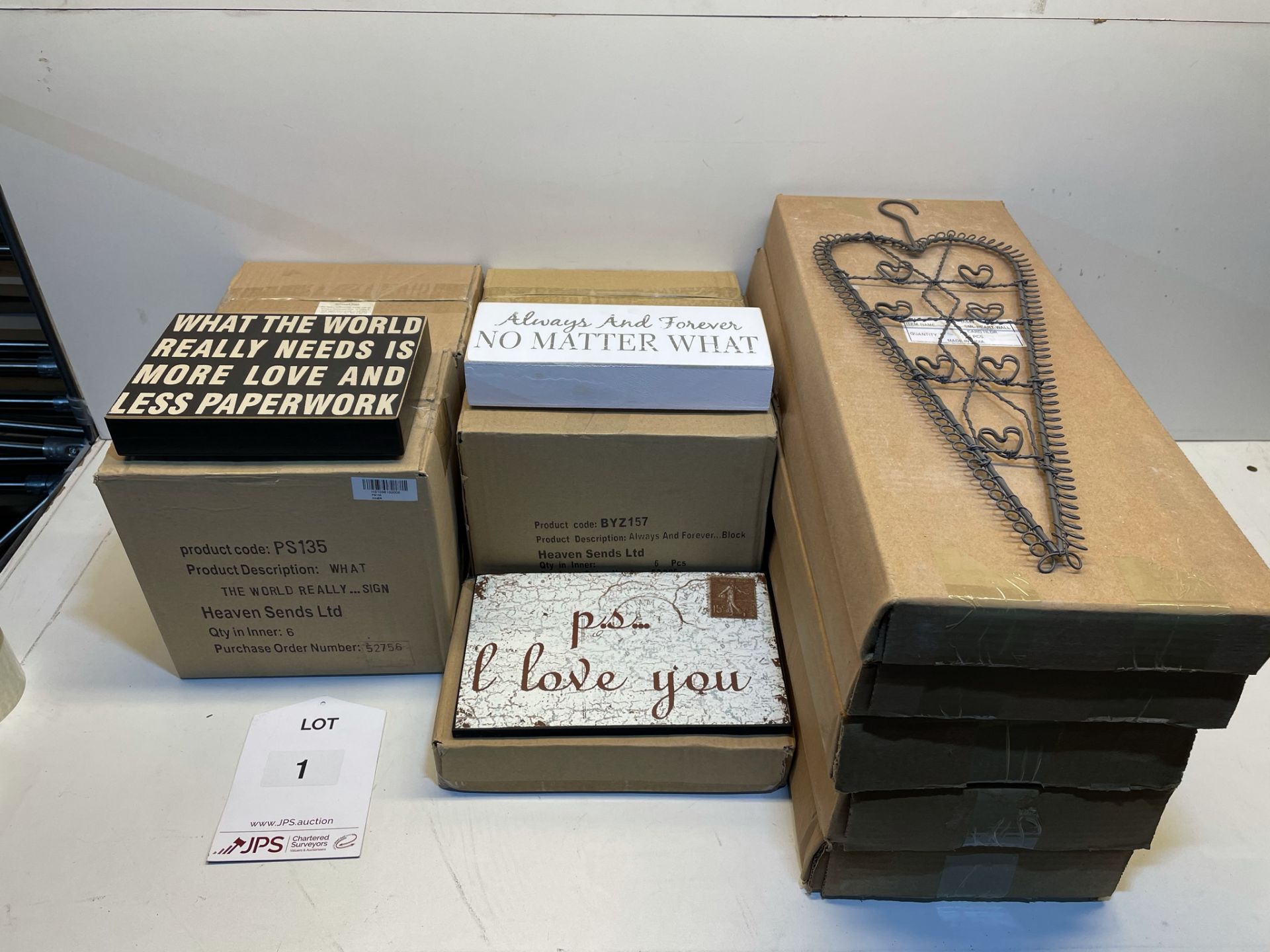 6 x Boxes Wall Plaques & 5 x Boxes Wall Mounted Card Holders | See description and photographs