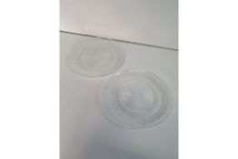6 x Pairs of Decorative Cut Glass Serving Plates