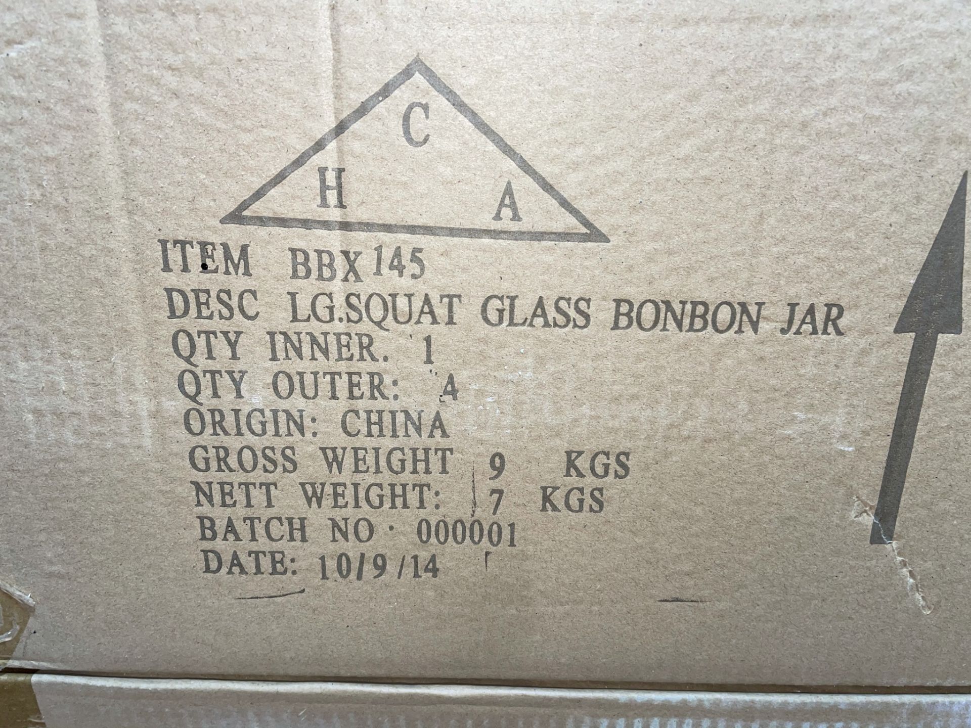 8 x Clear Glass Squat Bonbon Jars - Image 2 of 3