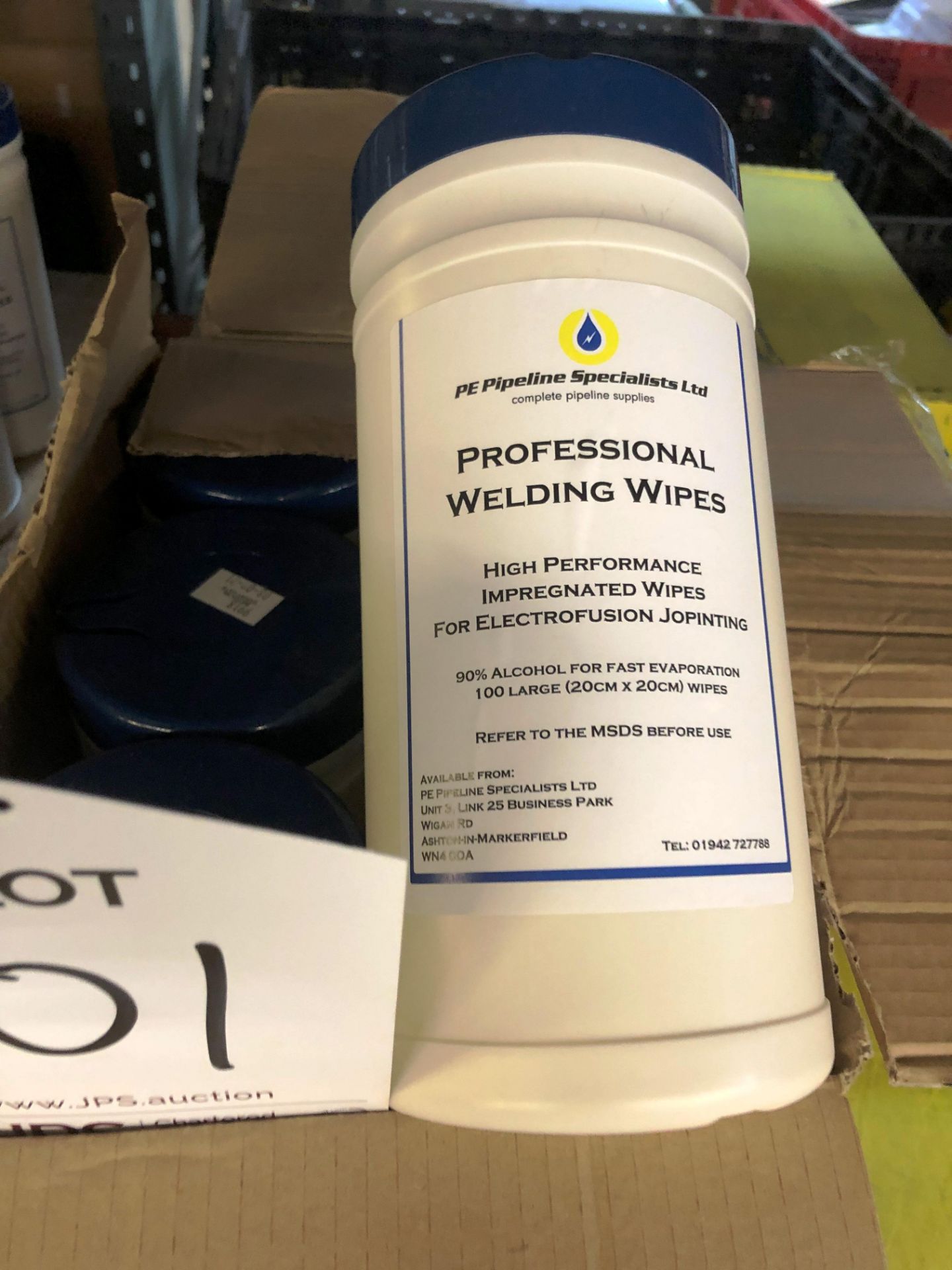 12 x Tubs of Electrofusion Welding Wipes - 100 Wipes Per Pack - Image 2 of 3