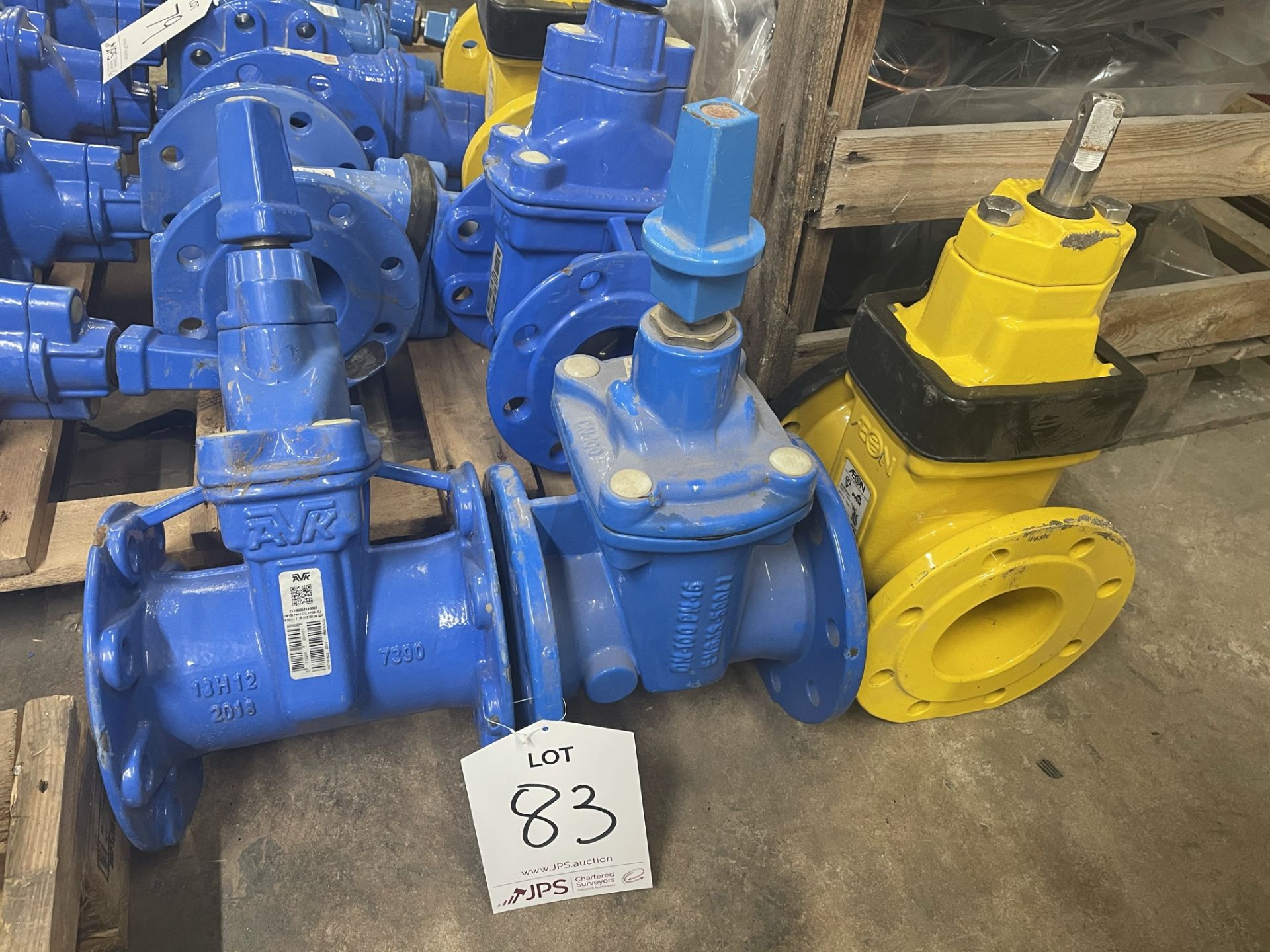 3 x Various Resilient DN100 Seated Gate Valves - As Pictured