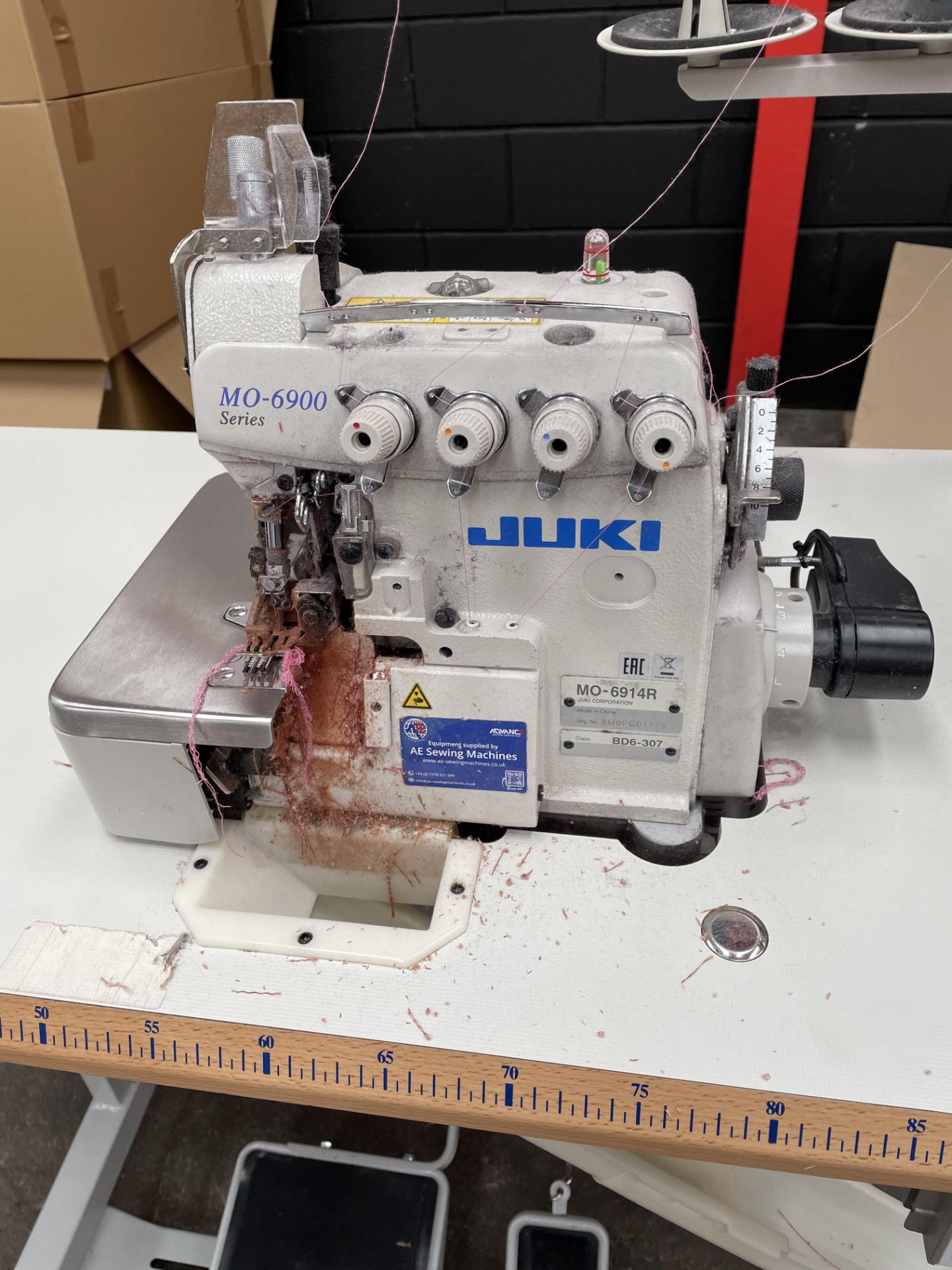 Juki MO-6914R 4 Thread Top Feed Overlock Industrial Sewing Machine | YOM: 2020 | LOCATED IN MANCHEST - Image 2 of 8