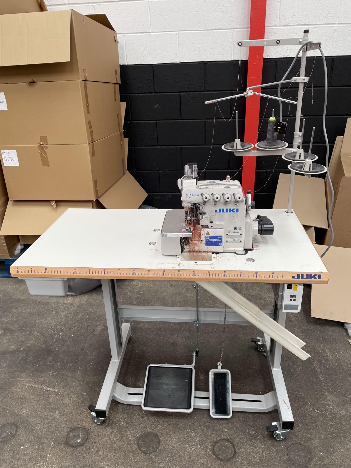 Juki MO-6914R 4 Thread Top Feed Overlock Industrial Sewing Machine | YOM: 2020 | LOCATED IN MANCHEST