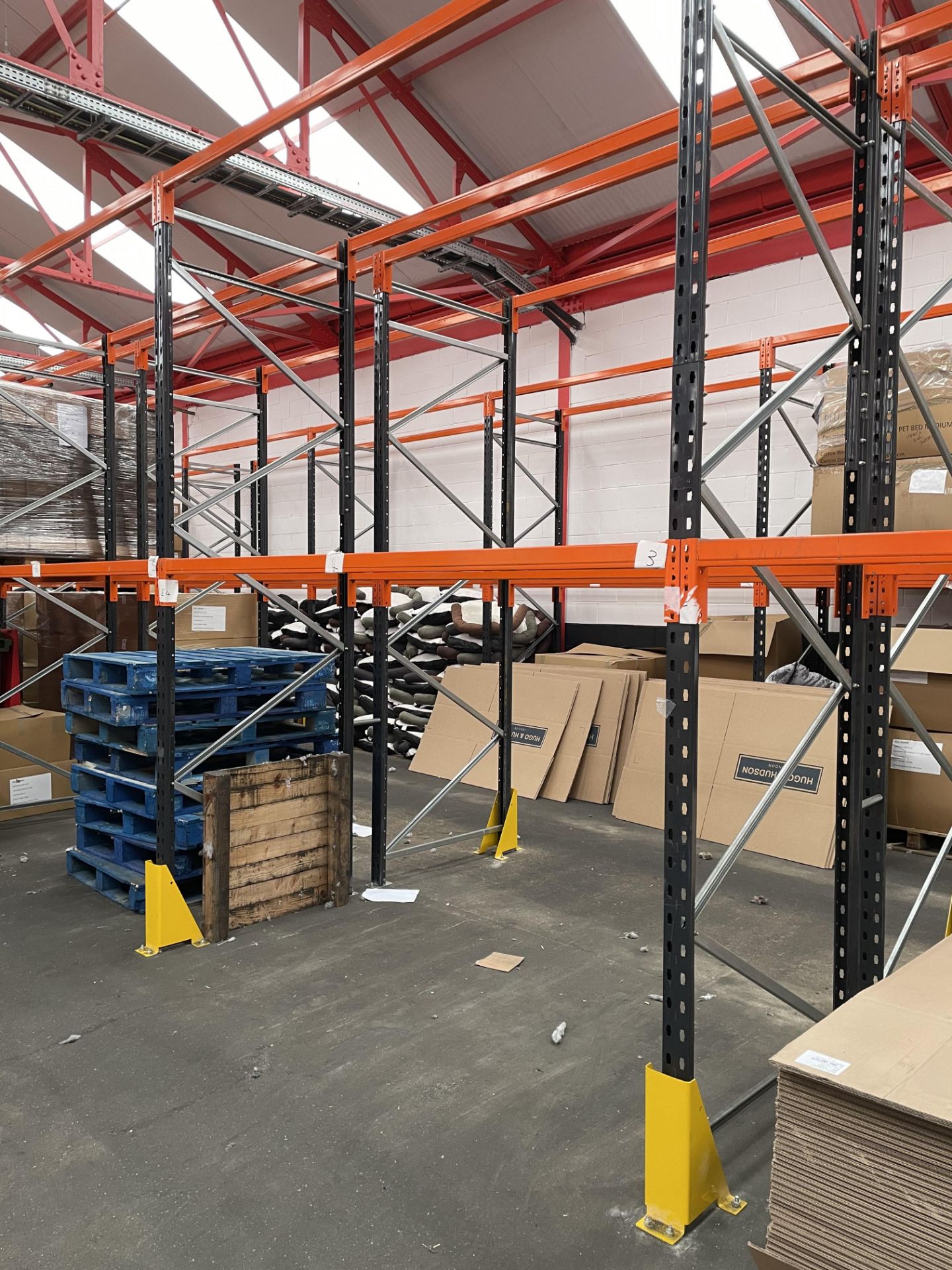 21 Bays of Link 51 Pallet Racking w/ Protection Barriers | CONTENTS NOT INCLUDED - Image 2 of 5