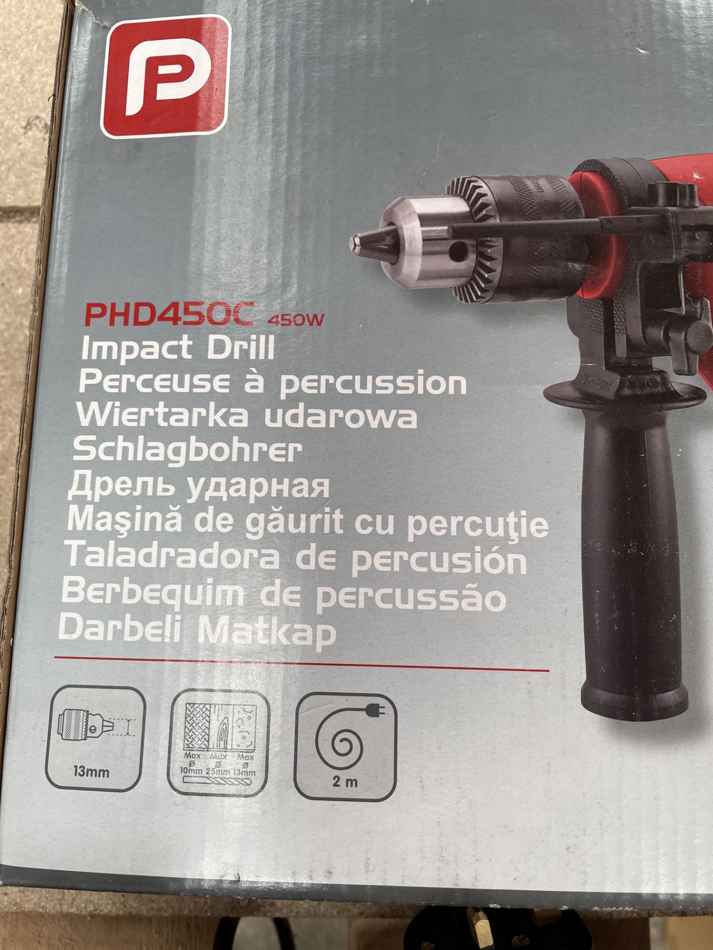 Performance Power PHD450C 450W 240V Corded Hammer Drill - Image 2 of 5