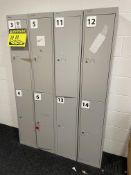 4 x Bisely 2 Door Personal Locker Units | 4 Keys Missing